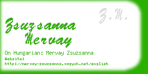 zsuzsanna mervay business card